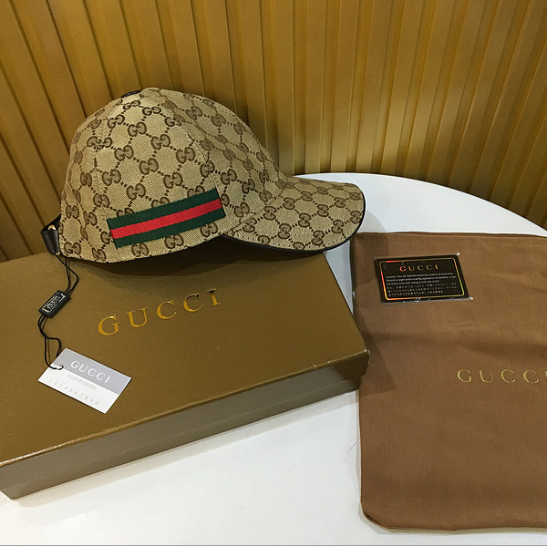 Gucci Original GG Canvas Baseball Hat With Web - EUR FASHION