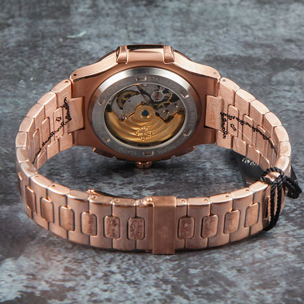 Patek Philipps Sa Rose Gold Watch with Black Dial - EUR FASHION