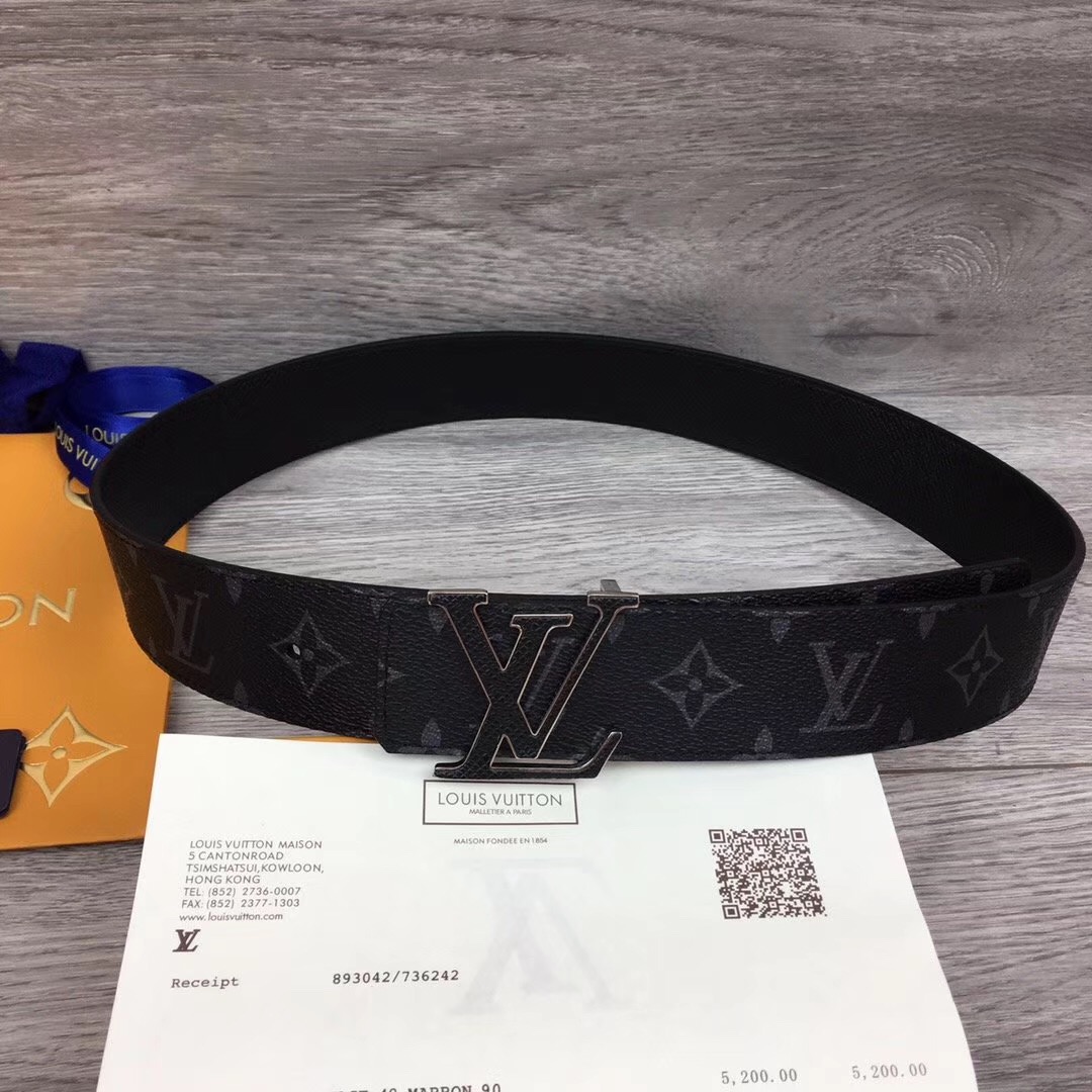 Louis Vuitton Initiales Reversible Belt In Black - EUR FASHION