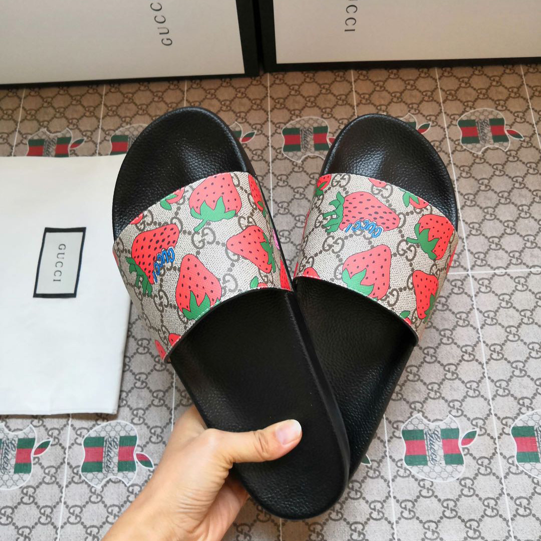 Gucci GG Gucci Strawberry Slide Sandal - EUR FASHION