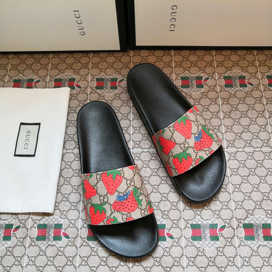 Gucci GG Gucci Strawberry Slide Sandal - EUR FASHION