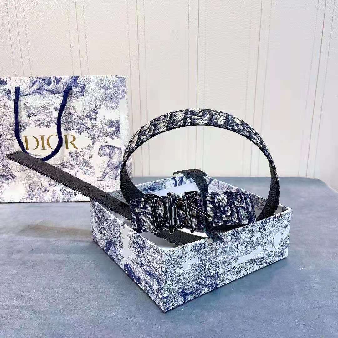 Dior Oblique Jacquard Belt - EUR FASHION