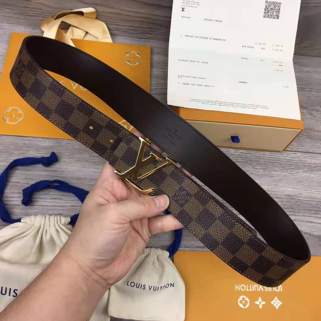 Louis Vuitton Initiales Damier Belt - EUR FASHION