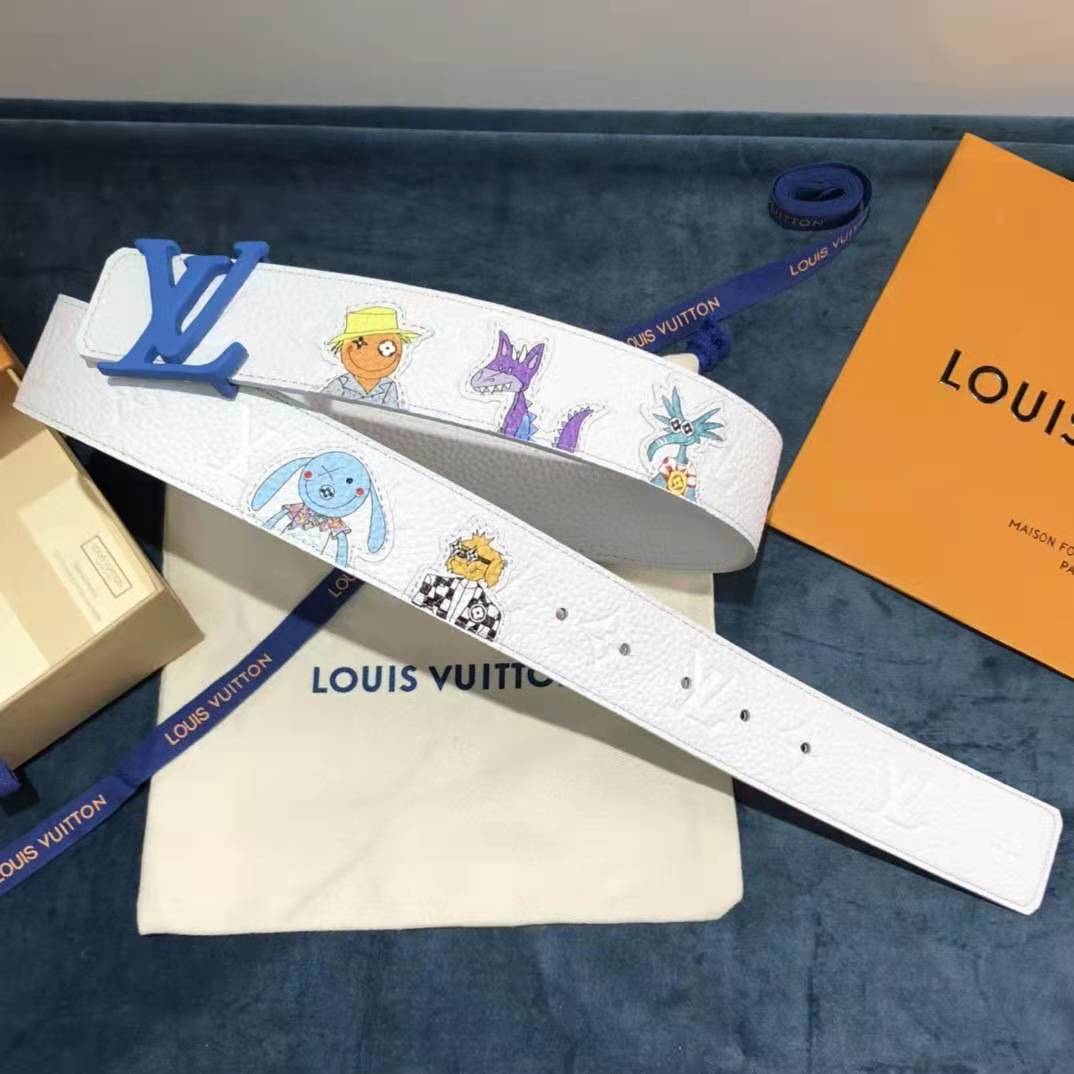 Louis Vuitton Carton White Belt 40MM - EUR FASHION