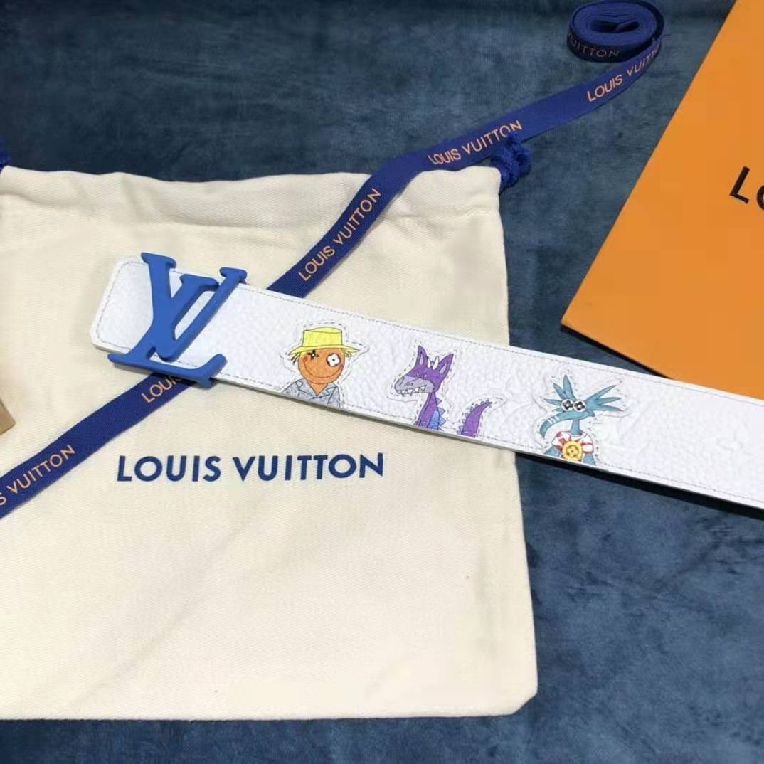 Louis Vuitton Carton White Belt 40MM - EUR FASHION