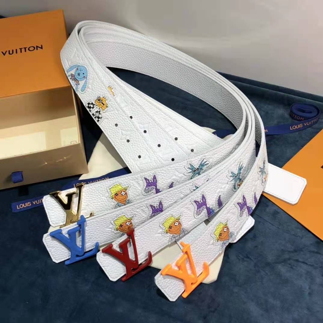 Louis Vuitton Carton White Belt 40MM - EUR FASHION