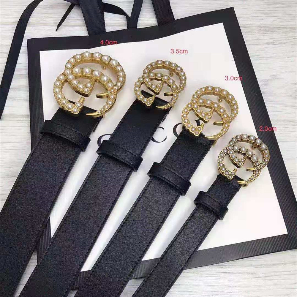 Gucci GG Pearl Black Belt  - EUR FASHION