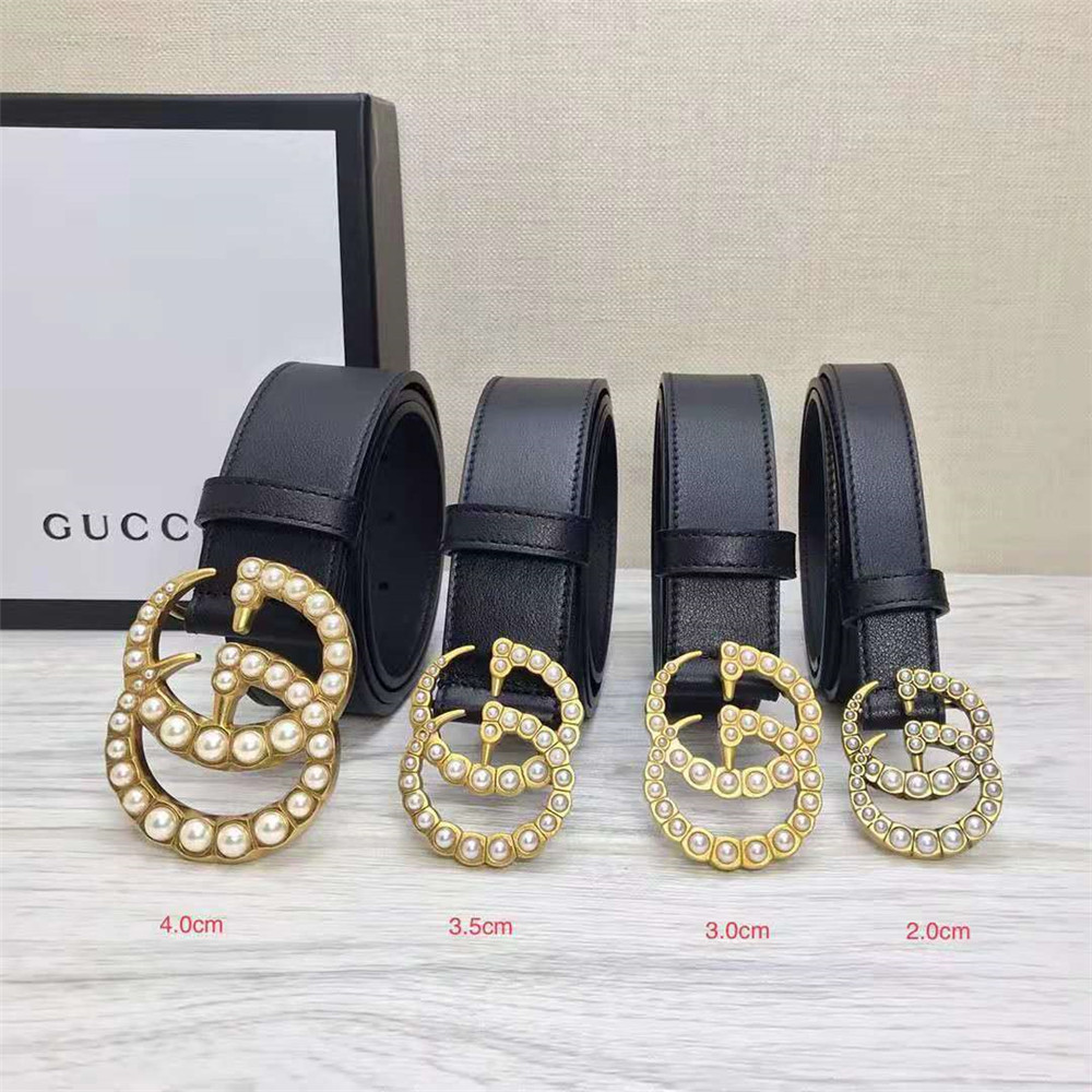 Gucci GG Pearl Black Belt  - EUR FASHION