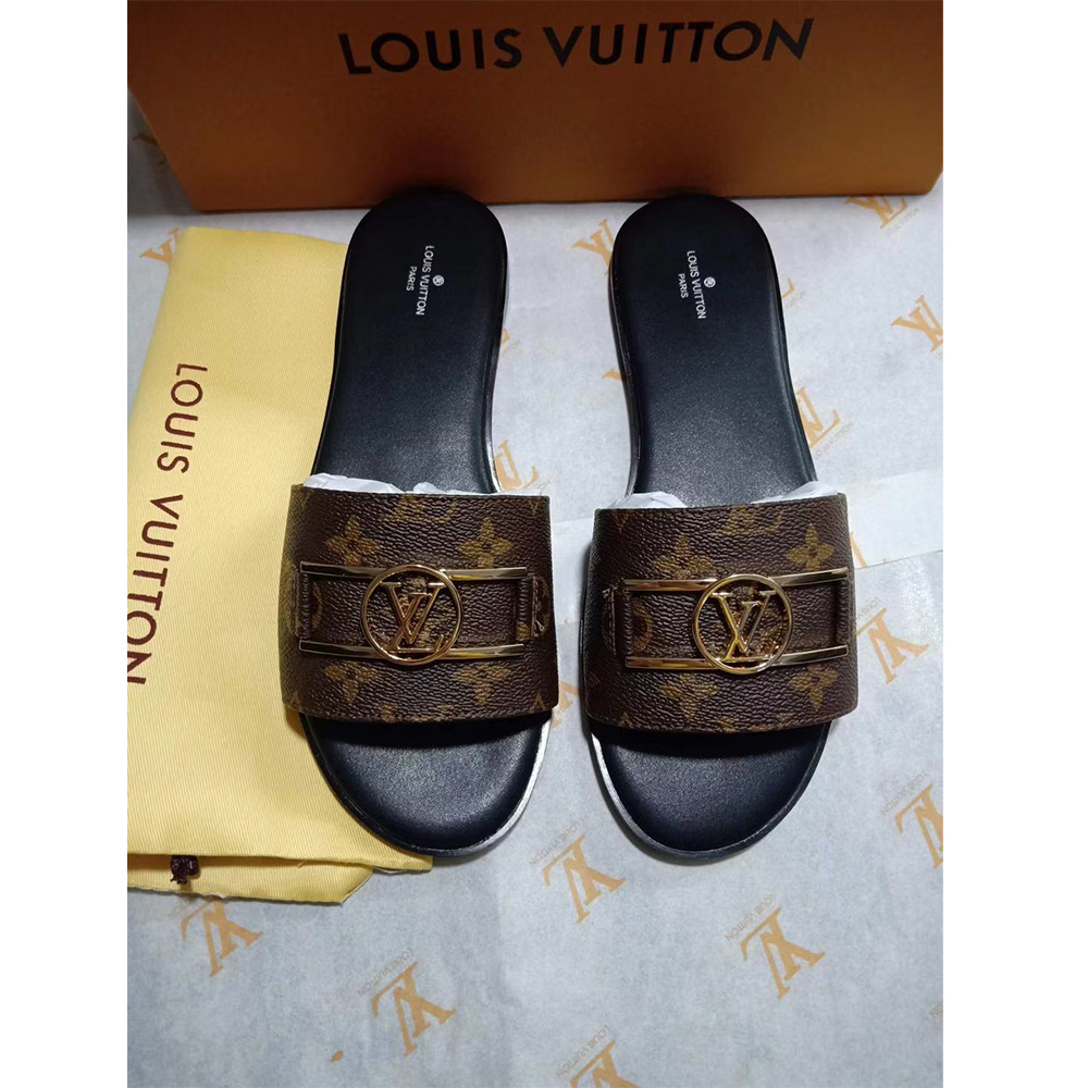 Louis Vuitton Lock It Flat Mule Slides - EUR FASHION