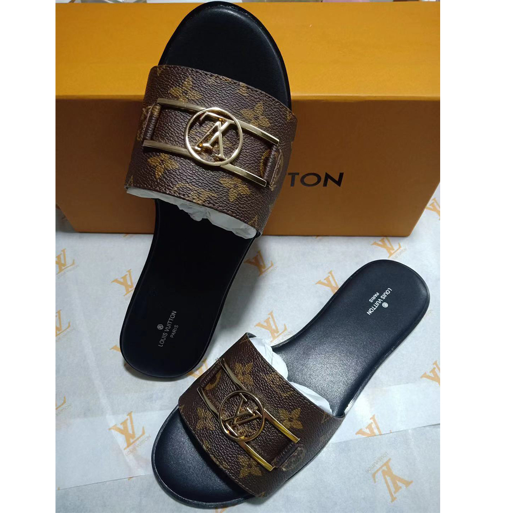 Louis Vuitton Lock It Flat Mule Slides - EUR FASHION