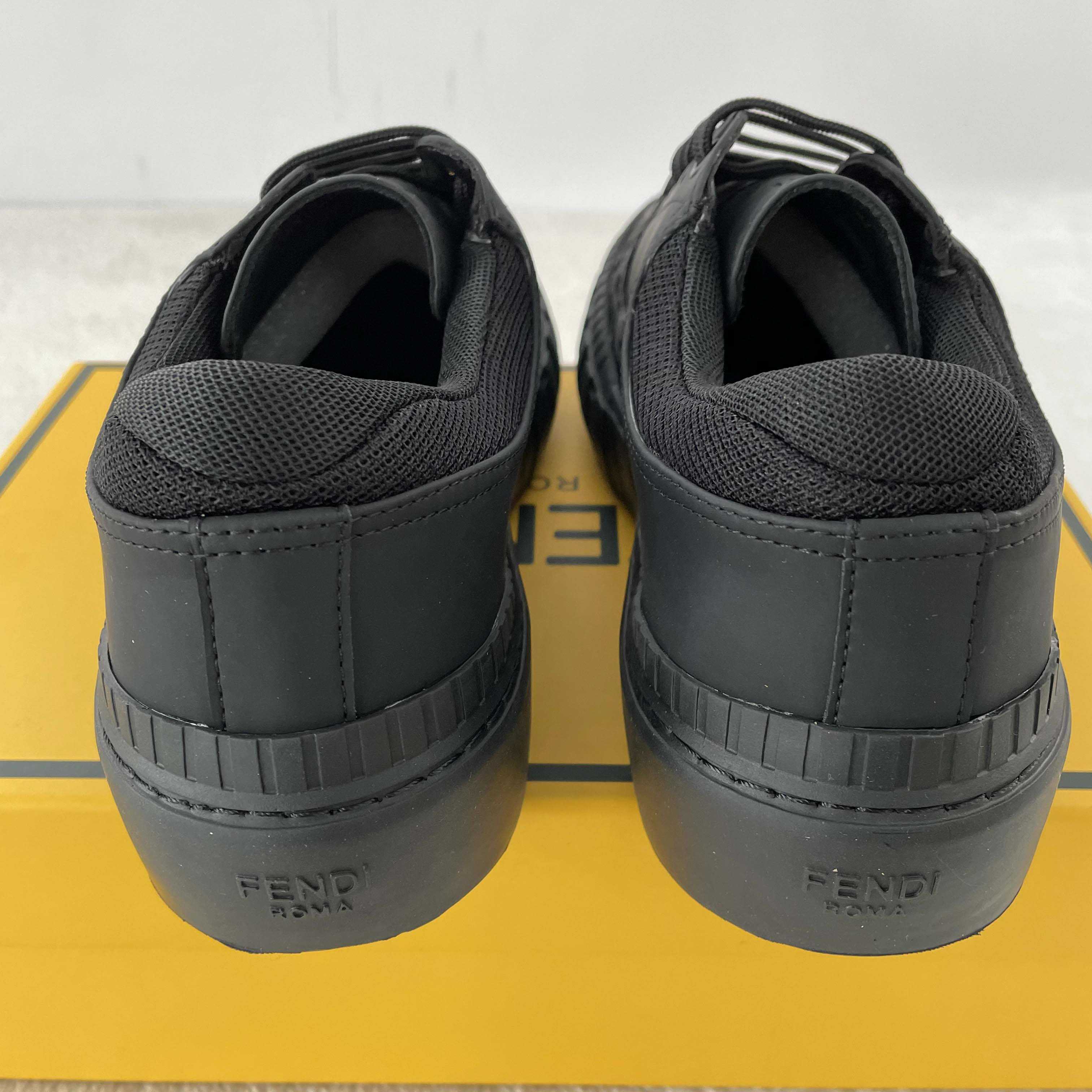 Fendi FF Black Fabric Low-tops Sneaker - EUR FASHION