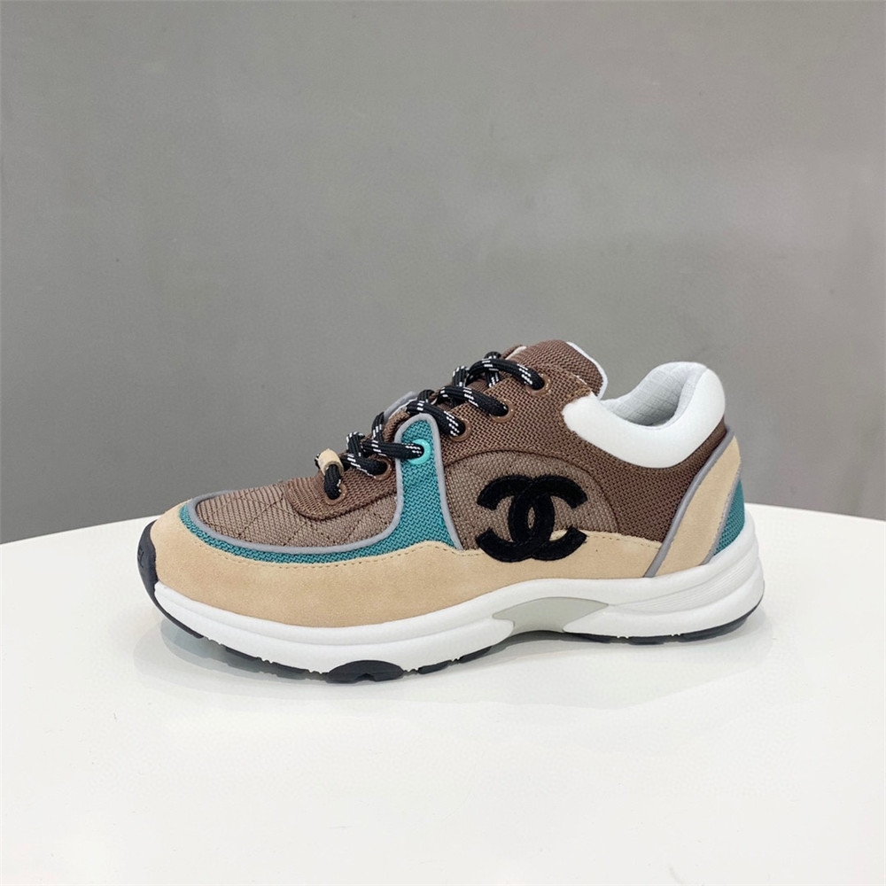 Chanel Low-top Luminous Sneakers(Green&Brown) - EUR FASHION