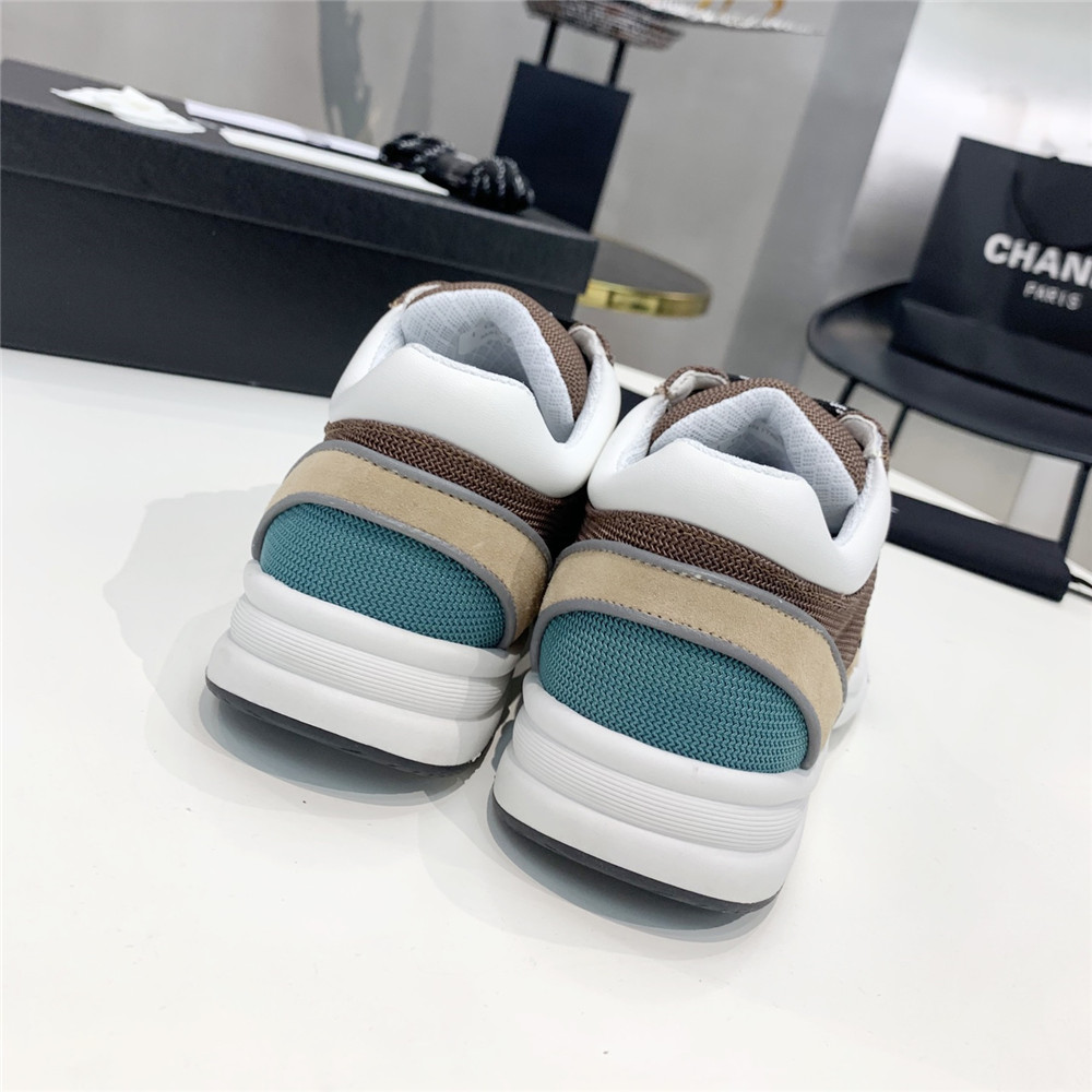 Chanel Low-top Luminous Sneakers(Green&Brown) - EUR FASHION