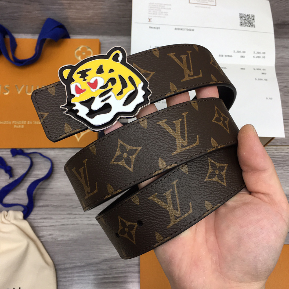 Louis Vuitton Tiger 40MM Belt Brown - EUR FASHION