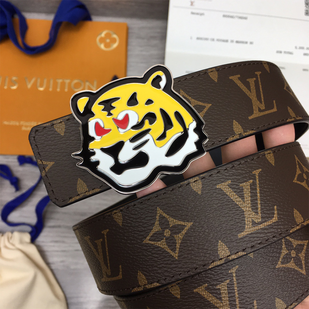 Louis Vuitton Tiger 40MM Belt Brown - EUR FASHION