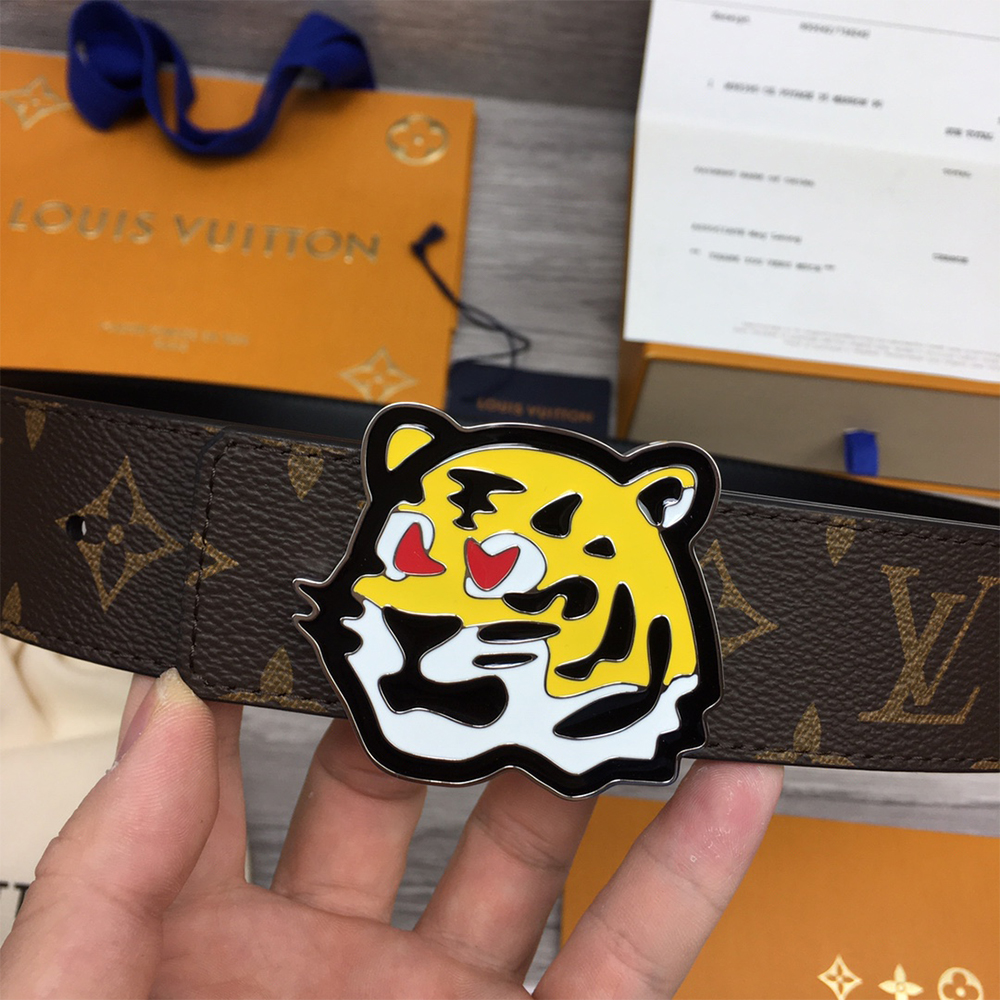 Louis Vuitton Tiger 40MM Belt Brown - EUR FASHION