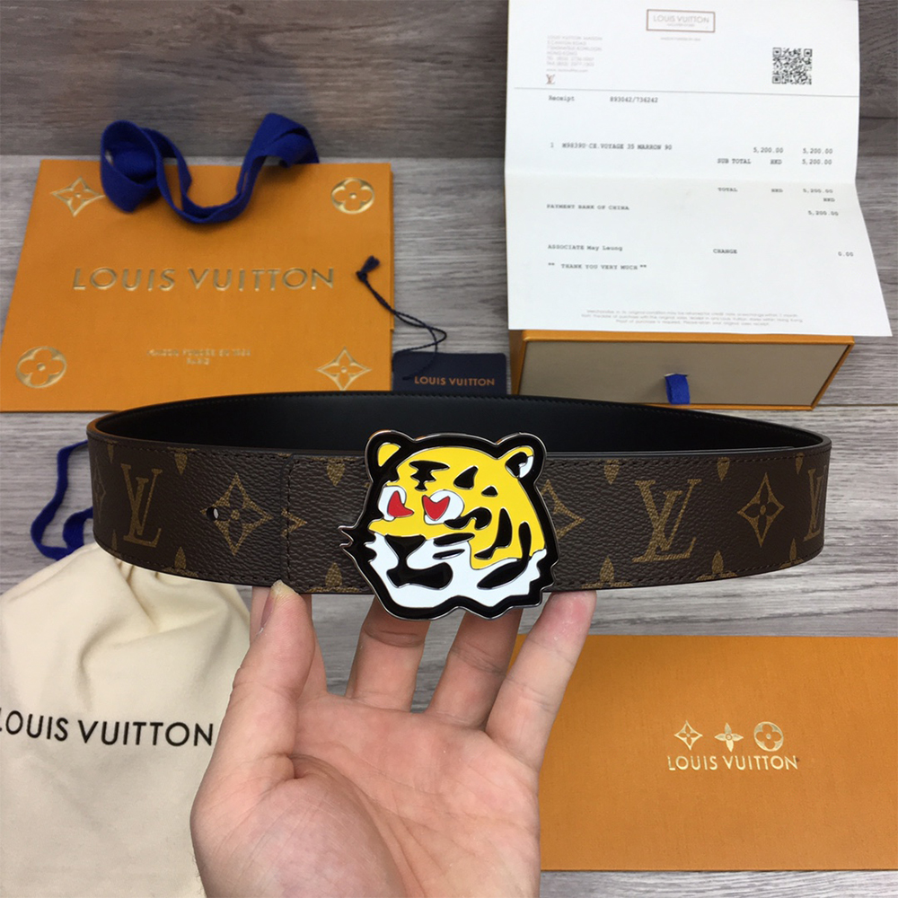 Louis Vuitton Tiger 40MM Belt Brown - EUR FASHION