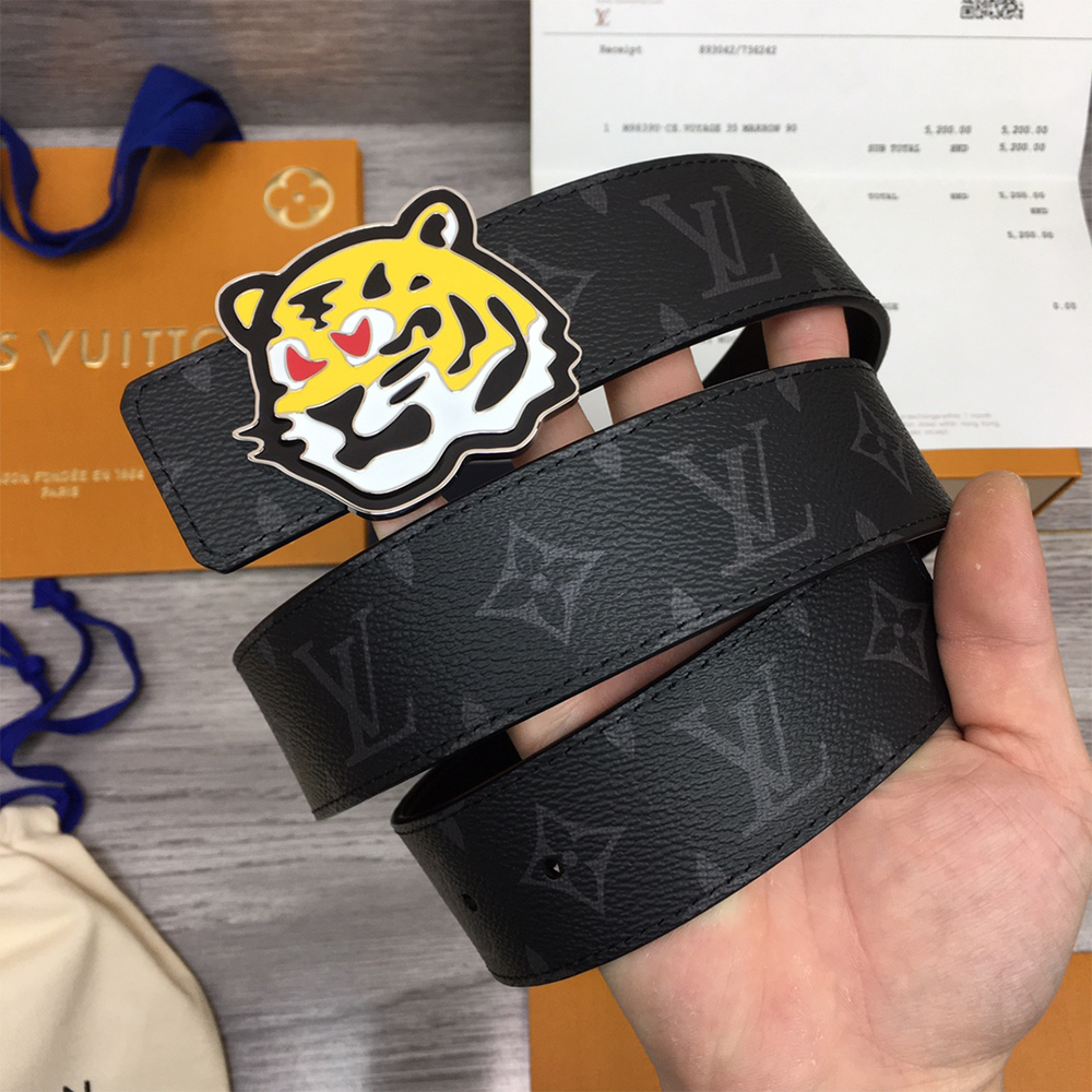 Louis Vuitton Tiger 40MM Belt Black - EUR FASHION