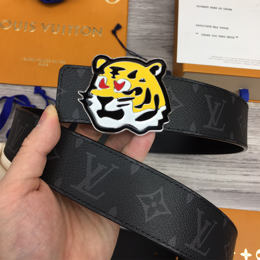Louis Vuitton Tiger 40MM Belt Black - EUR FASHION