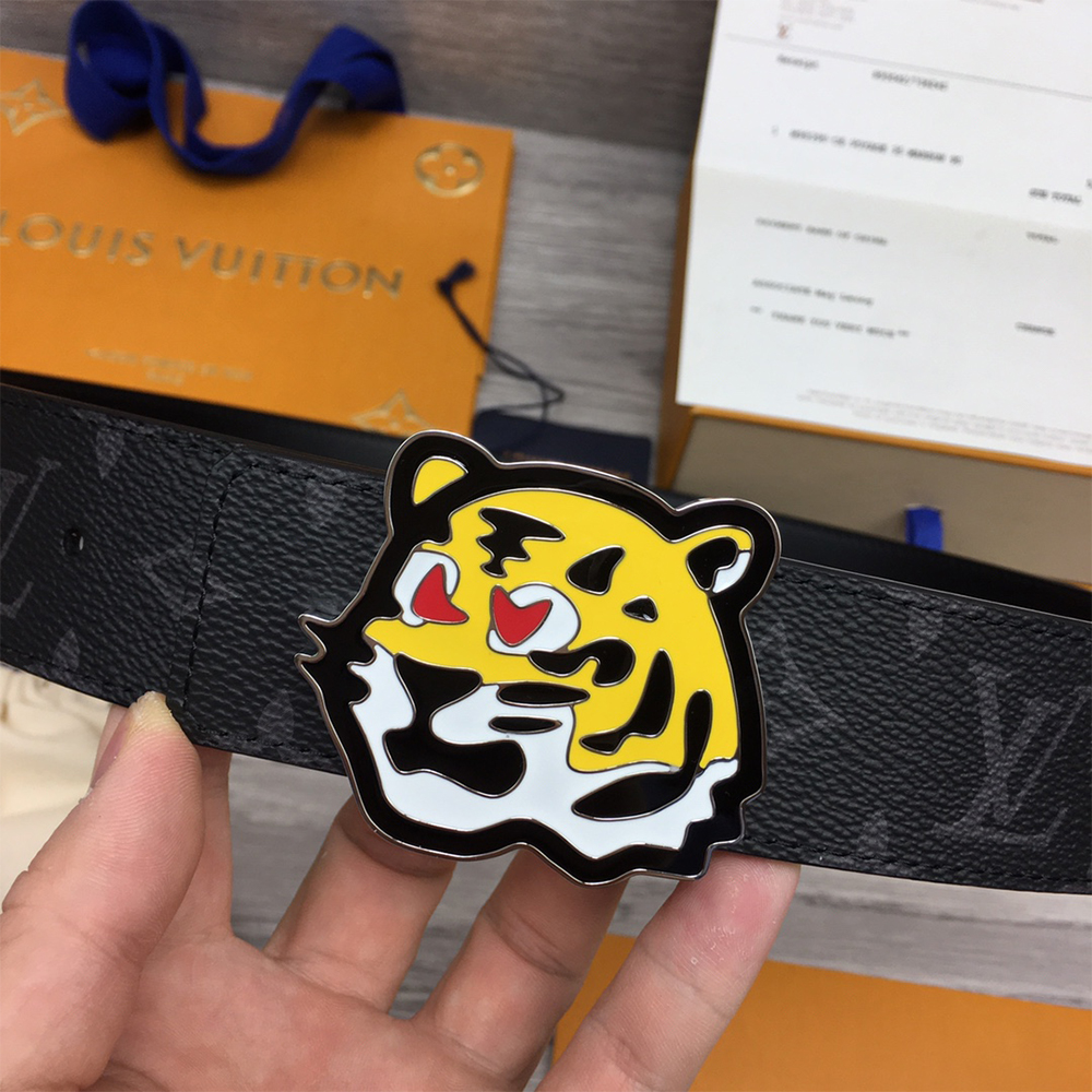 Louis Vuitton Tiger 40MM Belt Black - EUR FASHION