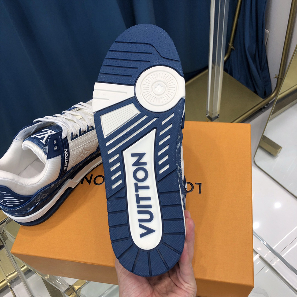 Louis Vuitton Trainer Sneaker  Monogram Denim(upon uk size) - EUR FASHION