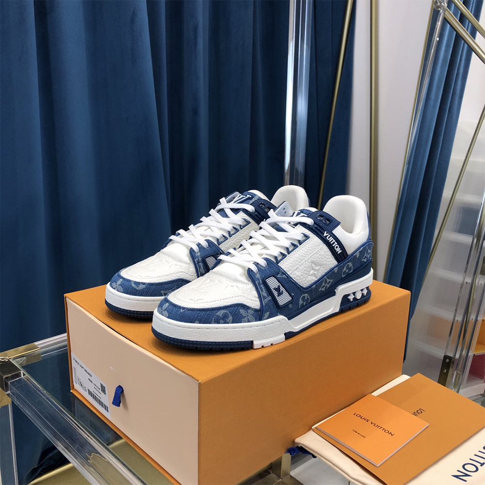 Louis Vuitton Trainer Sneaker  Monogram Denim(upon uk size) - EUR FASHION