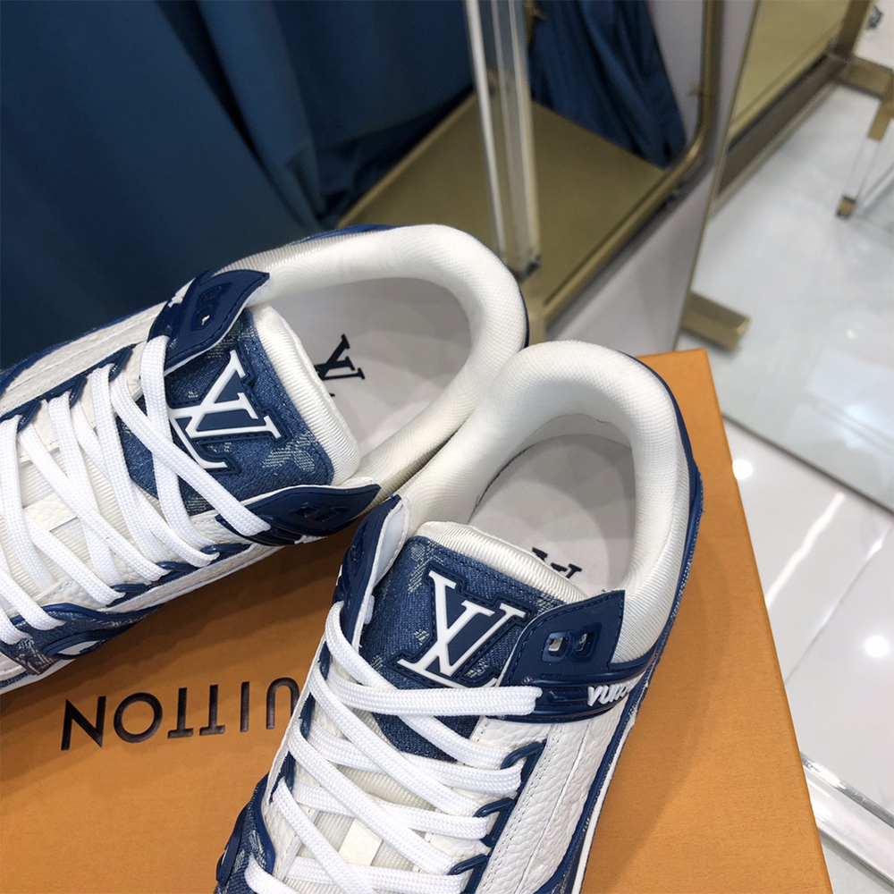 Louis Vuitton Trainer Sneaker  Monogram Denim(upon uk size) - EUR FASHION
