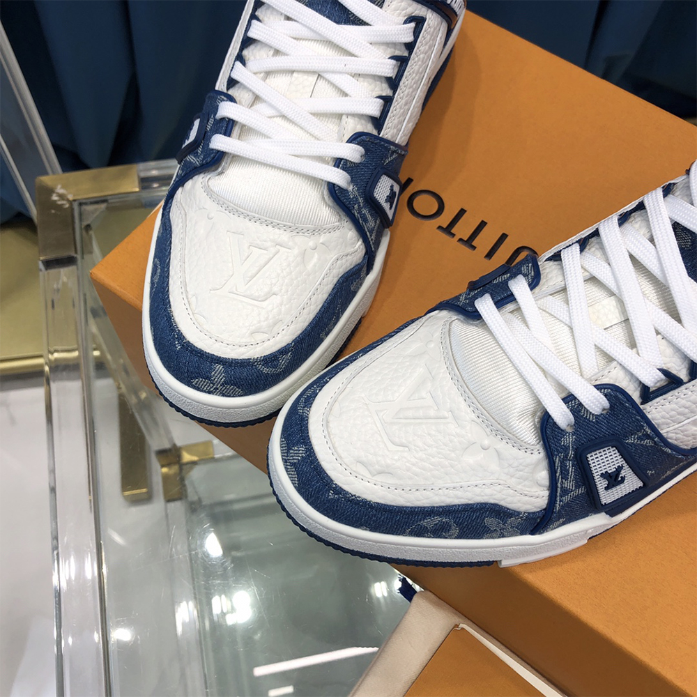Louis Vuitton Trainer Sneaker  Monogram Denim(upon uk size) - EUR FASHION
