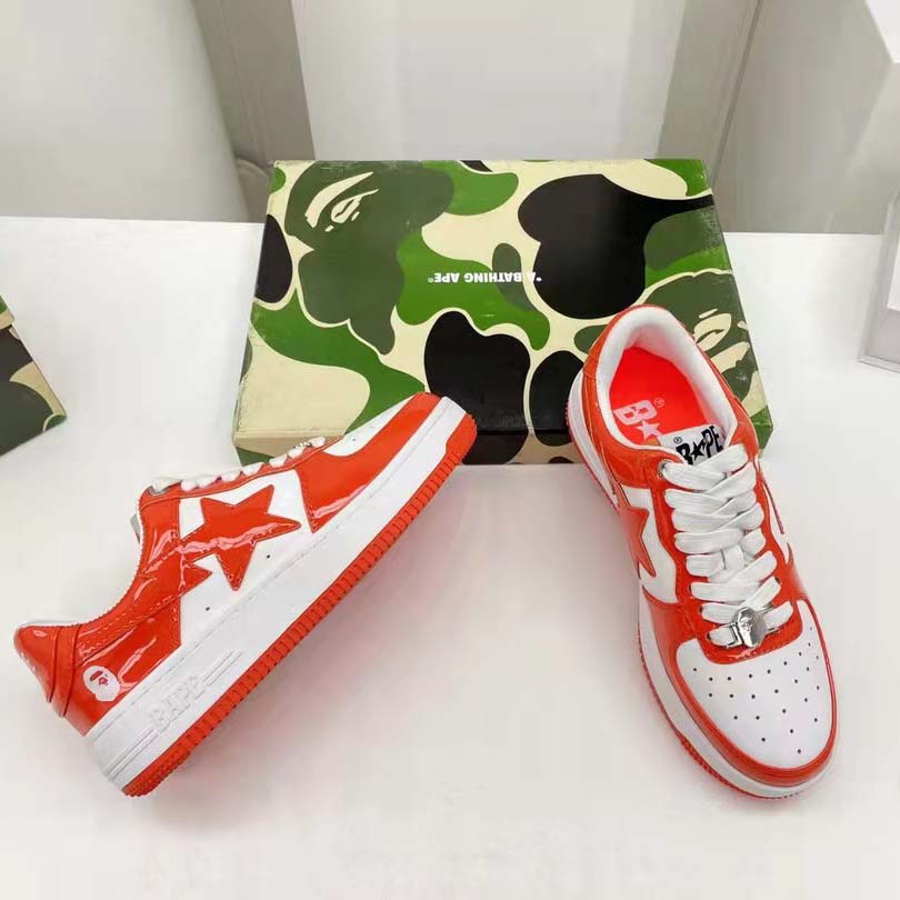 Bape A Bathing Ape Sta Low Orange Sneaker - EUR FASHION