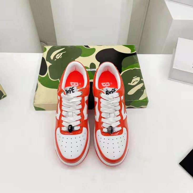 Bape A Bathing Ape Sta Low Orange Sneaker - EUR FASHION