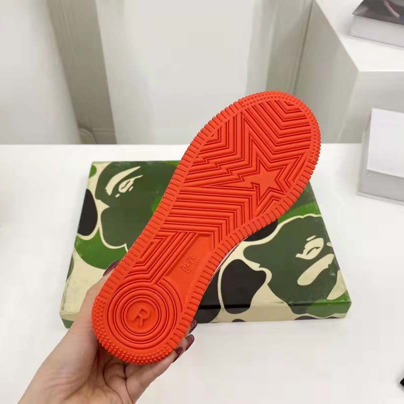 Bape A Bathing Ape Sta Low Orange Sneaker - EUR FASHION