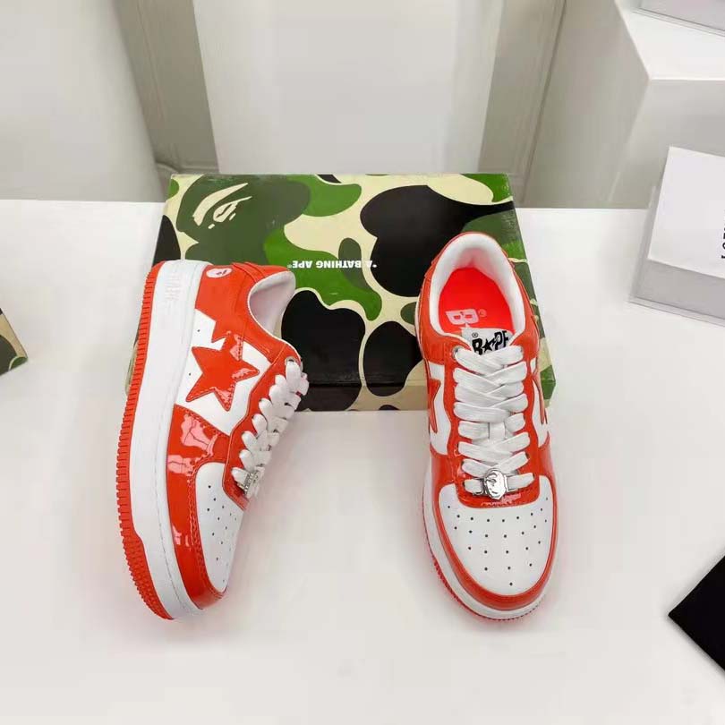 Bape A Bathing Ape Sta Low Orange Sneaker - EUR FASHION