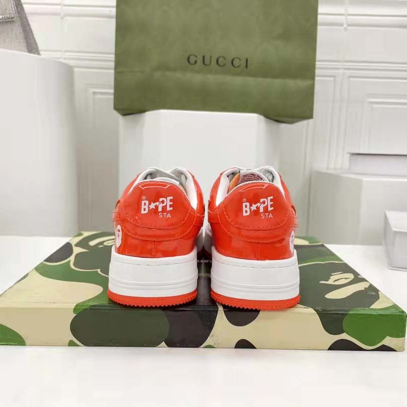 Bape A Bathing Ape Sta Low Orange Sneaker - EUR FASHION