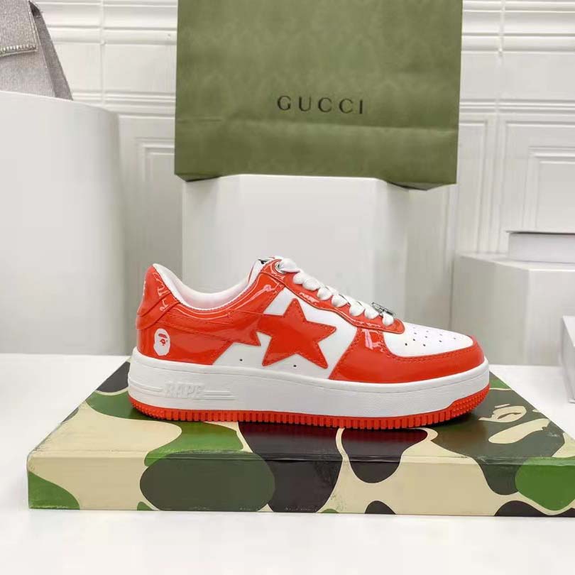 Bape A Bathing Ape Sta Low Orange Sneaker - EUR FASHION