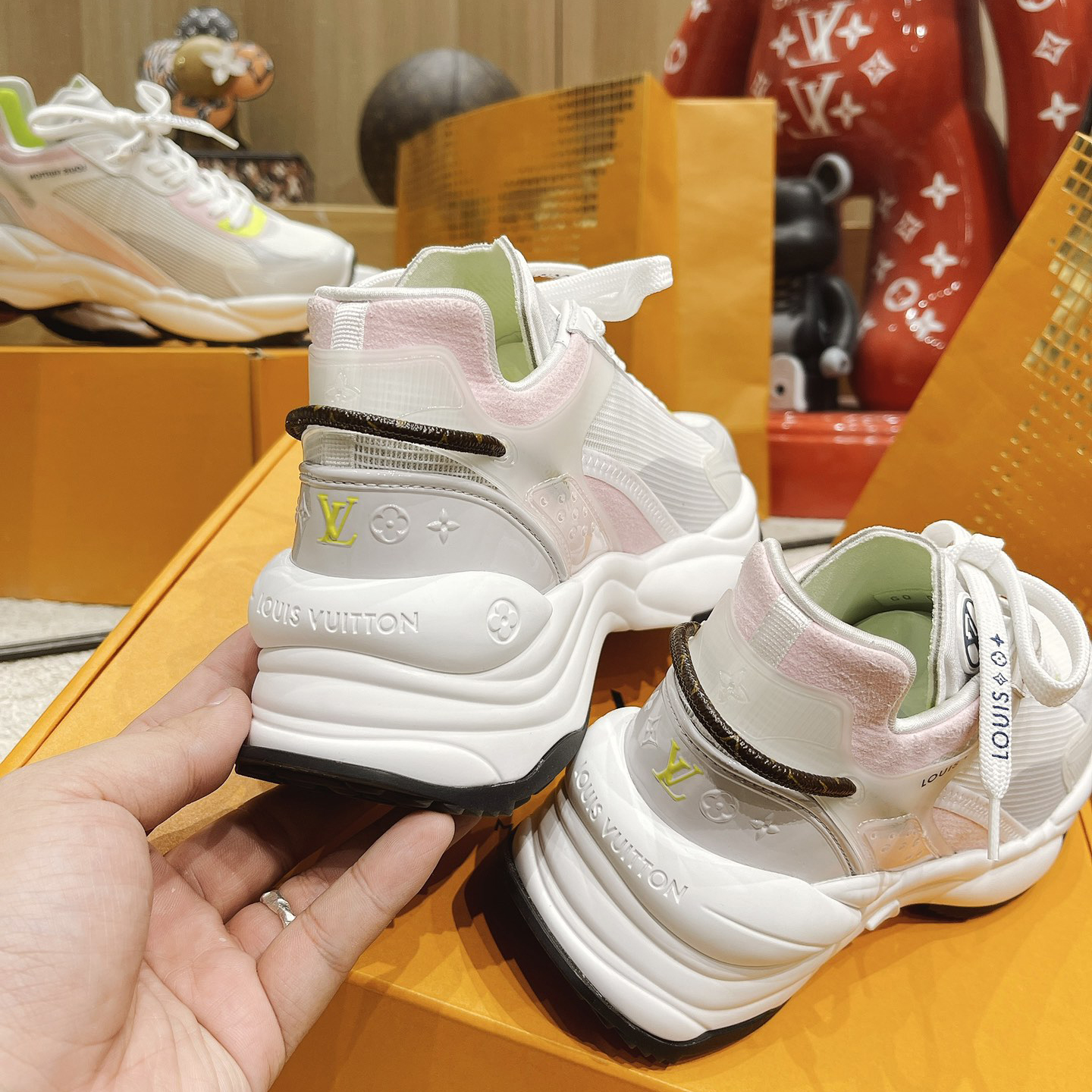 Louis Vuitton Run 55 Sneaker In Grey - EUR FASHION