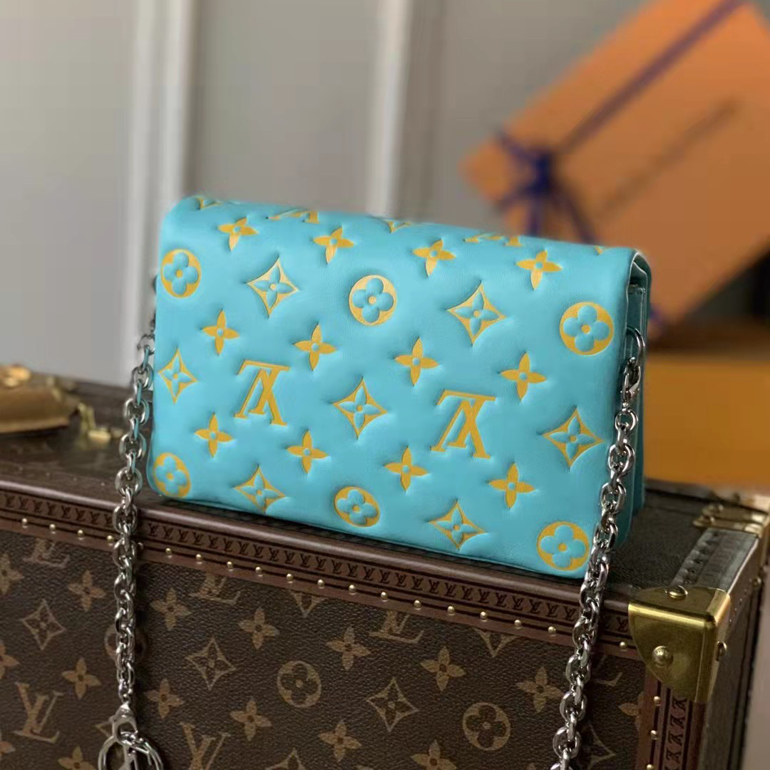 Louis Vuitton Pochette Coussin Mint/Yellow (20-14-8CM) - EUR FASHION
