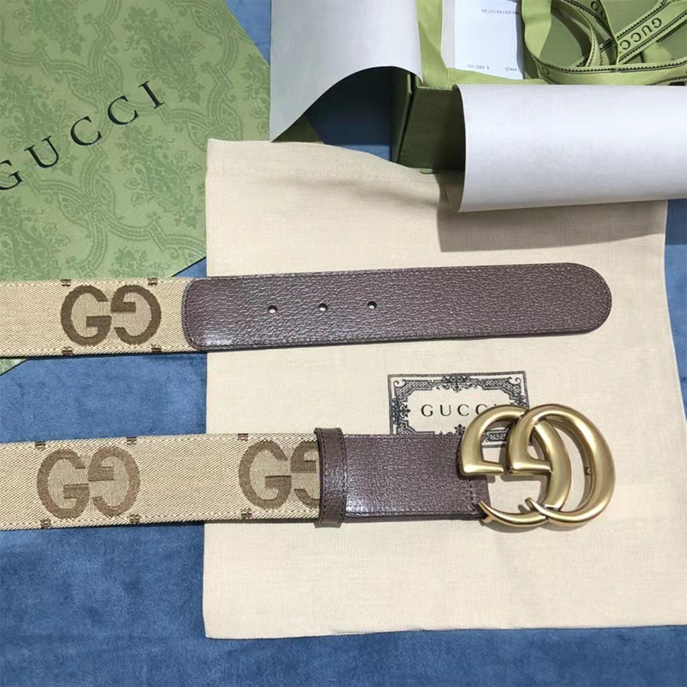 Gucci Jumbo GG Marmont Wide Belt - EUR FASHION