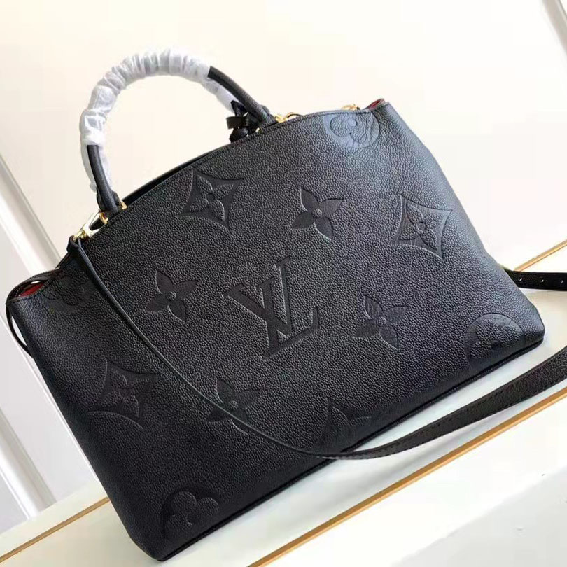 Louis Vuitton Black Monogram Leather Handbag (34-24-15CM) - EUR FASHION