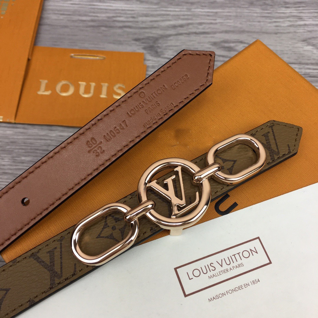 Louis Vuitton Squared LV 20mm Belt - EUR FASHION