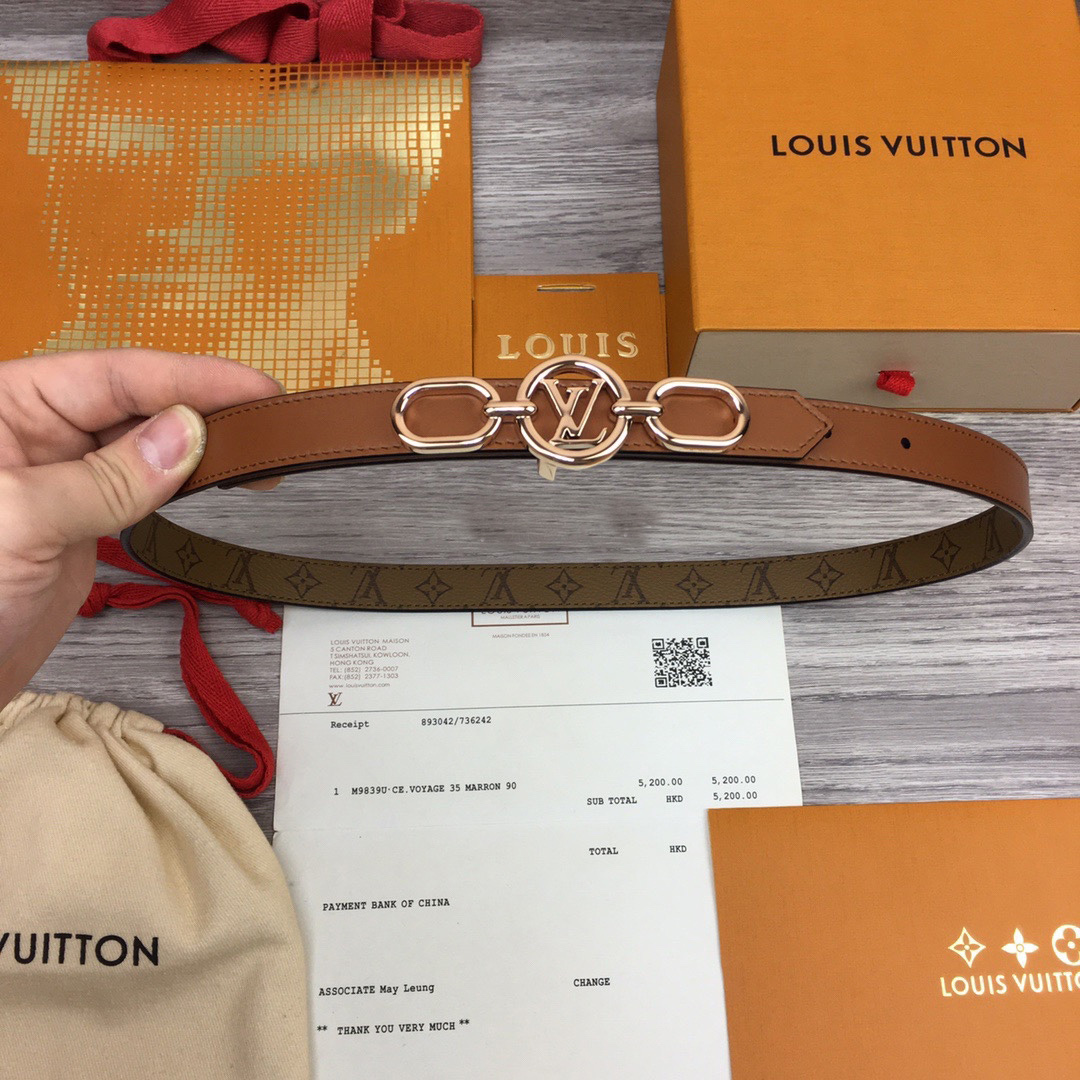 Louis Vuitton Squared LV 20mm Belt - EUR FASHION