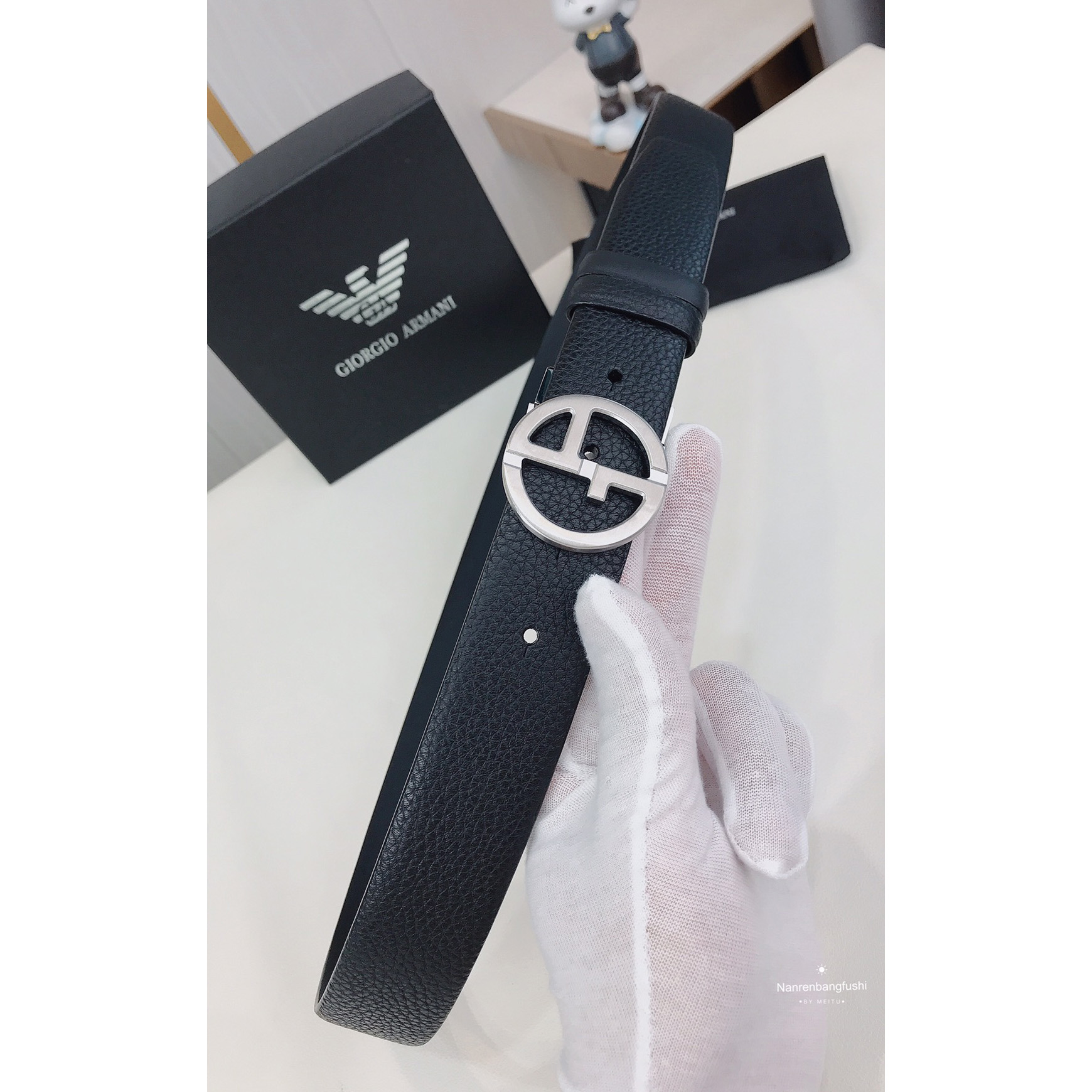 Armani Reversible Leather Belt  35mm - EUR FASHION