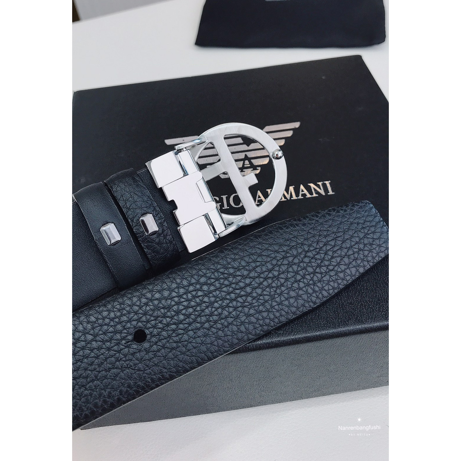 Armani Reversible Leather Belt  35mm - EUR FASHION