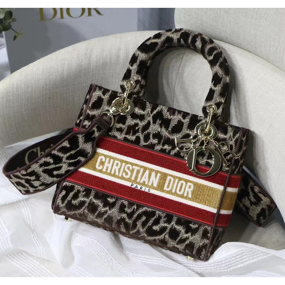 Dior Leopard Print Lady Bag（24-20-11CM） - EUR FASHION
