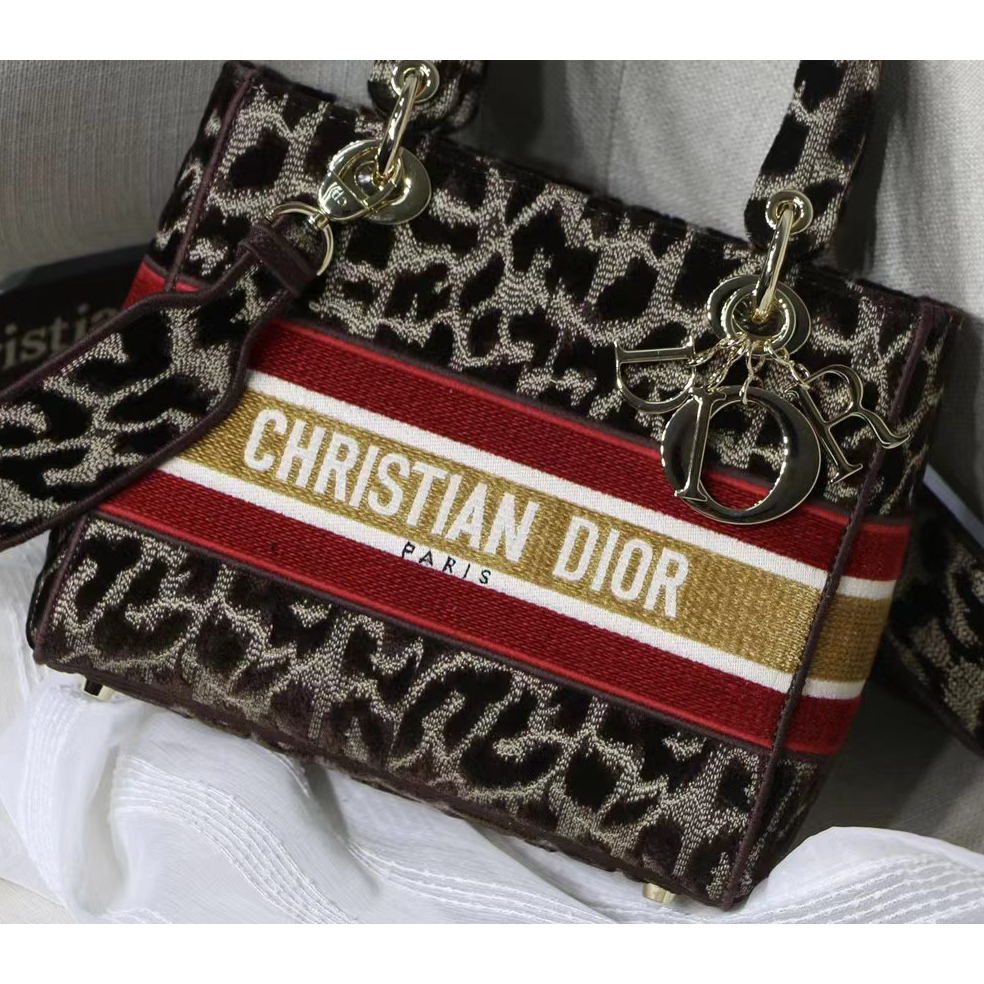 Dior Leopard Print Lady Bag（24-20-11CM） - EUR FASHION