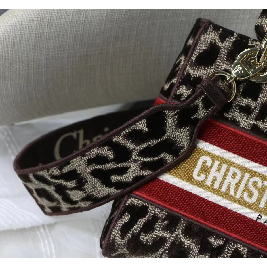 Dior Leopard Print Lady Bag（24-20-11CM） - EUR FASHION