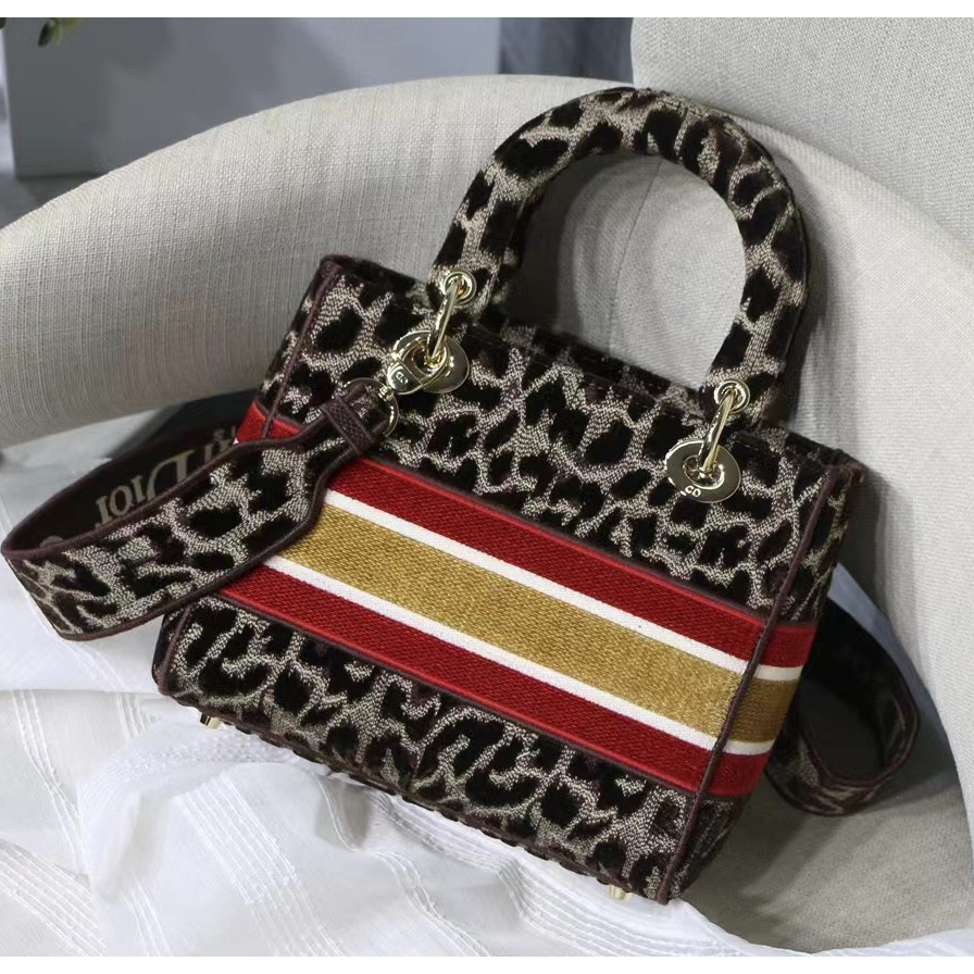 Dior Leopard Print Lady Bag（24-20-11CM） - EUR FASHION
