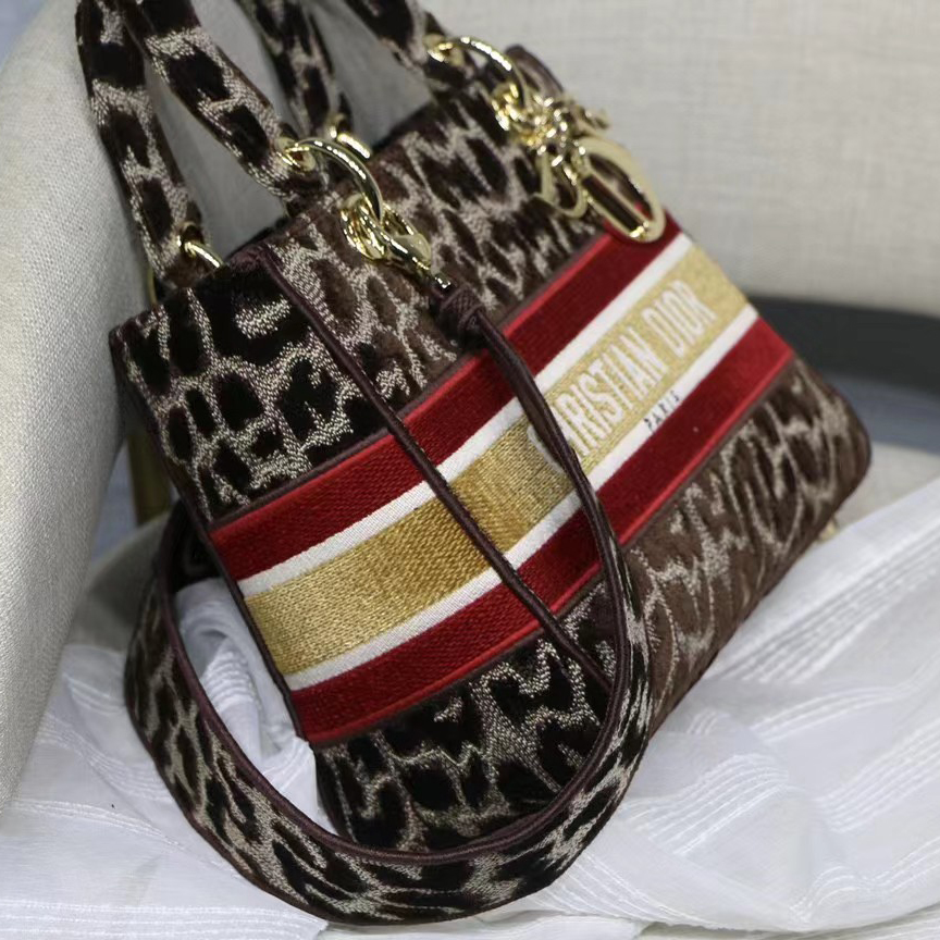 Dior Leopard Print Lady Bag（24-20-11CM） - EUR FASHION