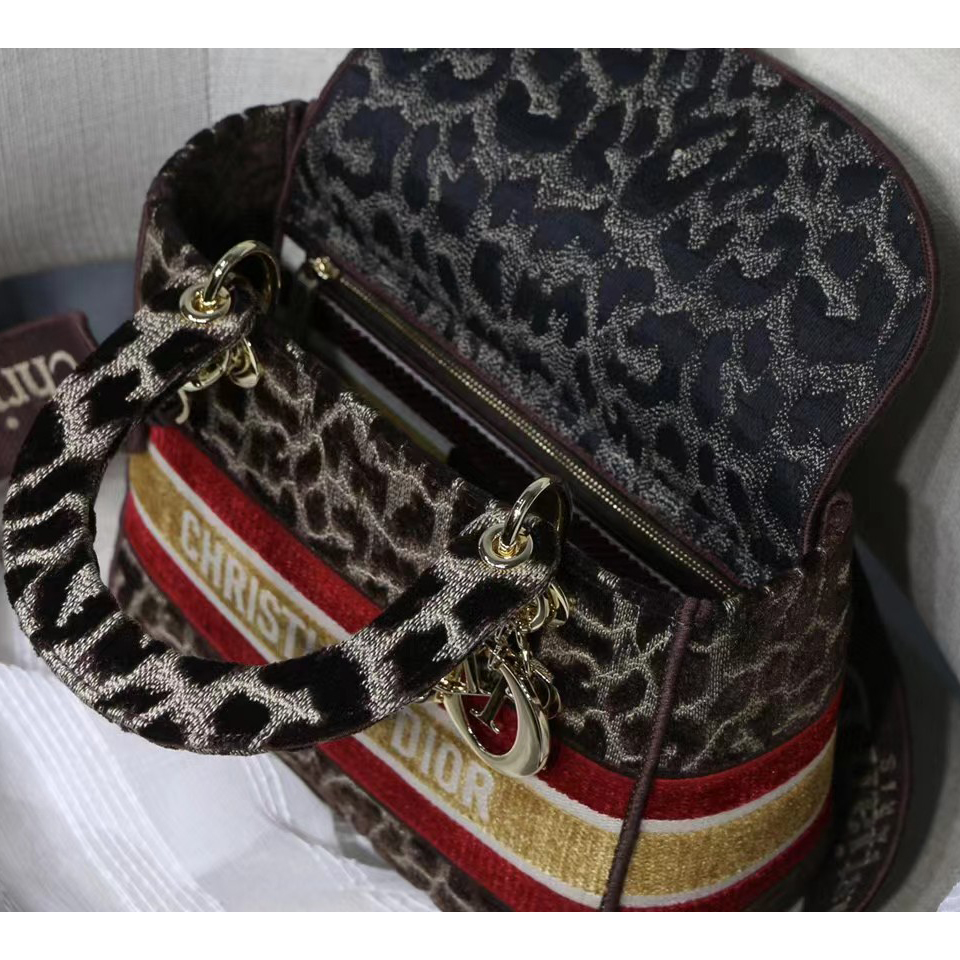 Dior Leopard Print Lady Bag（24-20-11CM） - EUR FASHION