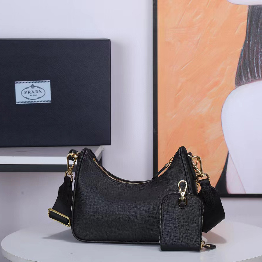 Prada Logo Print Shoulder Bag - EUR FASHION
