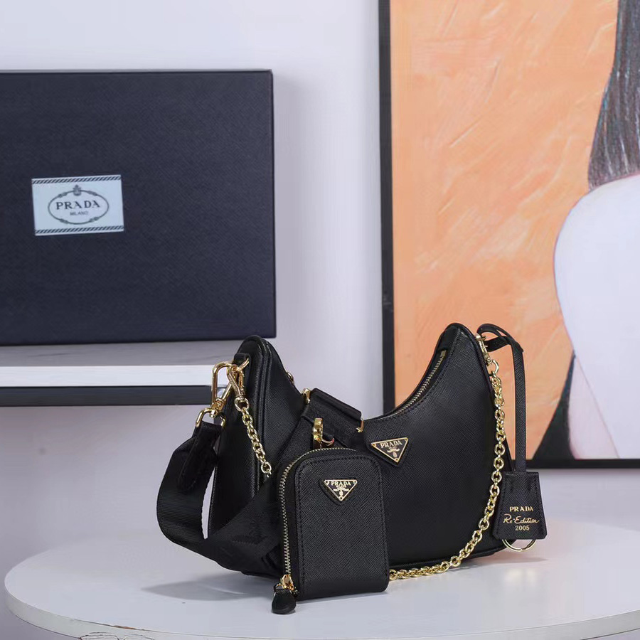 Prada Logo Print Shoulder Bag - EUR FASHION